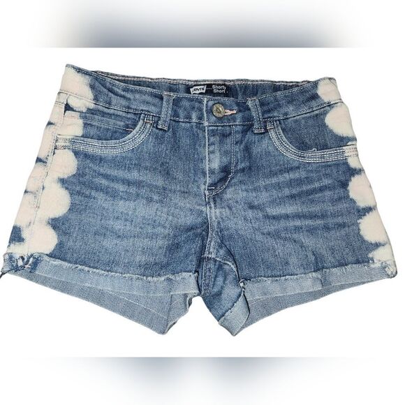 Levi's Denim Girls Shorty Shorts Adjustable Waist Size 10‎ Regular - Picture 1 of 8